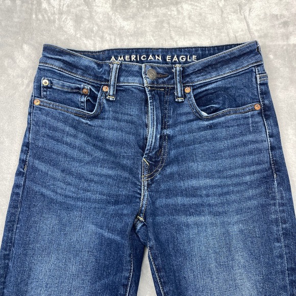 American Eagle Outfitters Jeans Womens 29x32 Blue Stretch Airflex+ Straight Leg - Picture 3 of 11